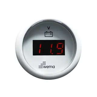 WEMA Voltmeter digital 8-32V hvit