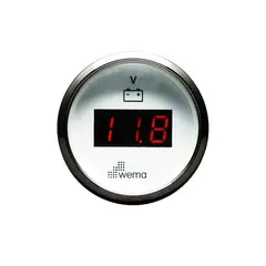 WEMA Voltmeter digital 8-32V SL-hvit