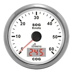 WEMA GPS knopm&#229;ler m/kompass, SL-hvit 0-60 knop