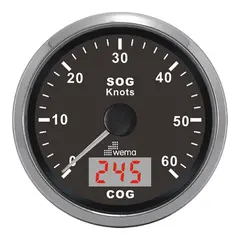 WEMA GPS knopm&#229;ler m/kompass, SL-sort 0-60 knop