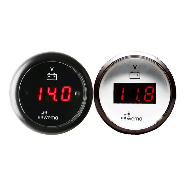 WEMA Voltmeter Digital 8-24V Sort 