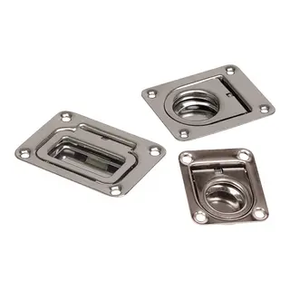 D&#248;rkring - Forkrommet messing 92 x 63 x 9mm
