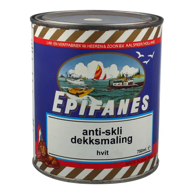 EPIFANES Antiskli dekksmaling, 750 ml hvit 