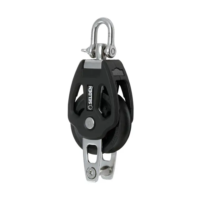 SELDÈN Blokk PBB80 enkel/hundsvott m/glidelager, Ø80mm trinse 
