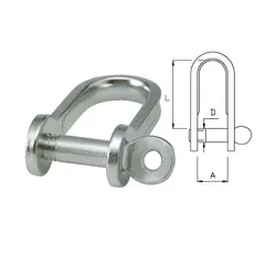 BLUEWAVE D-Sjakkel Flat Rustfri