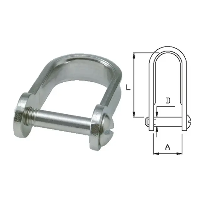 BLUEWAVE Seilsjakkel Ø5mm, B12xL17mm rustfri - BRL: 1000kg 
