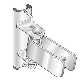 SELD&#200;N Spinakerbomsleide T-skinne 25 mm m/beslag for vertial lagring til mast