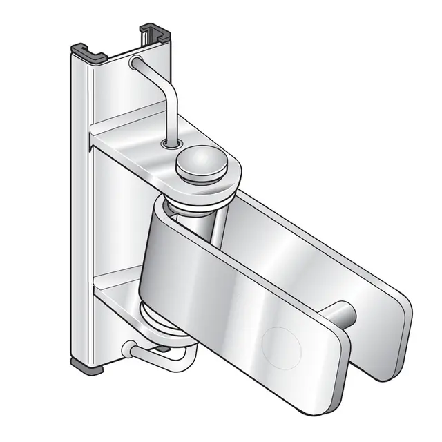 SELDÈN Spinakerbomsleide T-skinne 32 mm m/beslag for vertial lagring til mast 