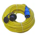 RATIO Landstrømkabel Gul - 16A 15 m - 3x2,5mm2 - Han/Hun