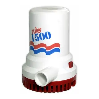 RULE Lensepumpe 1500 GPH, 24V Org nr 03 - 5700 l/t - 1 1/8 stuss
