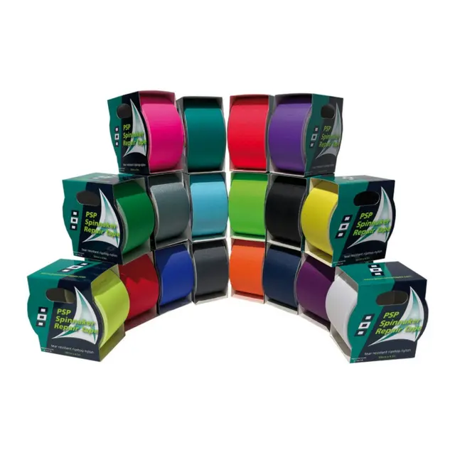 PSP Spinnaker reparasjonstape Sort - 50mm x 4,5m 