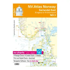 NV-CHARTS Atlas NO 3 S&#248;rlandet &#216;st Kristiansand til Krager&#248;