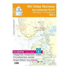 NV-CHARTS Atlas NO 6 S&#248;rvestlandet Nord Stavanger til Haugesund