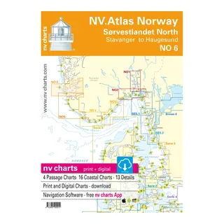 NV-CHARTS Atlas NO 6 S&#248;rvestlandet Nord Stavanger til Haugesund