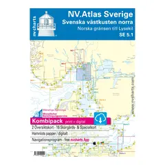 NV-CHARTS Atlas SE 5.1&#160;Vestsverige Nord Vestkusten Norra