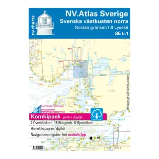 NV-CHARTS Atlas SE 5.1&#160;Vestsverige Nord Vestkusten Norra