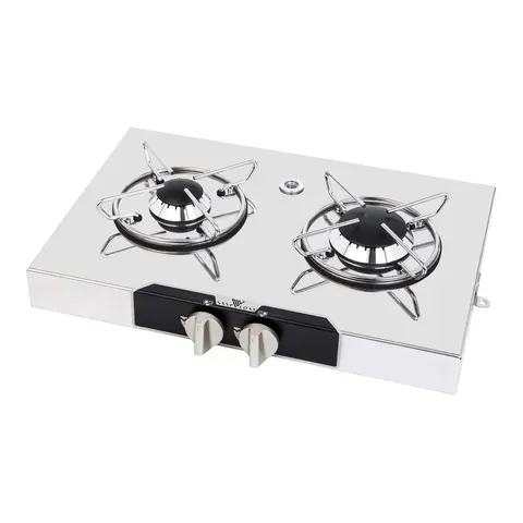 Navyload Stainless Steel 2 gasskoketopp laget i rustfritt st&#229;l/2 bluss