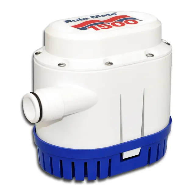 RULE Lensepumpe Rule-mate A 1500GPH, 12V 5700 l/t - automatisk nivåkontroll 