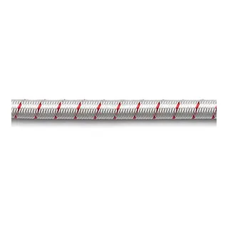 ROBLINE Chock cord / strikk - hvit/r&#248;d &#216;6mm - metervare