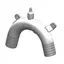 TRUDESIGN Svanehals - &#216;38 mm 90323 - Hvit - m/ventil