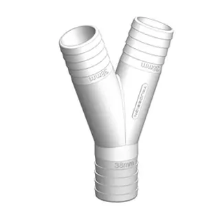 TRUDESIGN Y-stykke - 38 mm 90619 - Hvit 