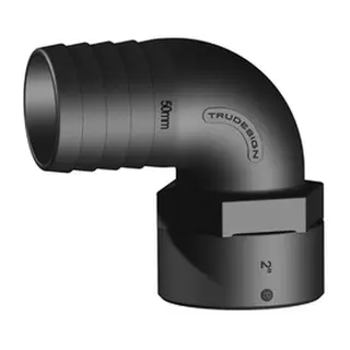 TRUDESIGN Slangekobling 2&quot; 50mm 90&#176; Hun 90633 - Sort