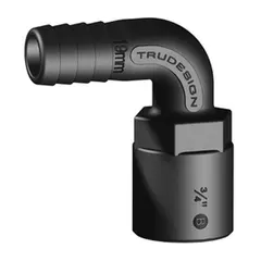 TRUDESIGN Slangekobling &#190;&quot; 19mm 90&#176; Hun 90774 - Sort