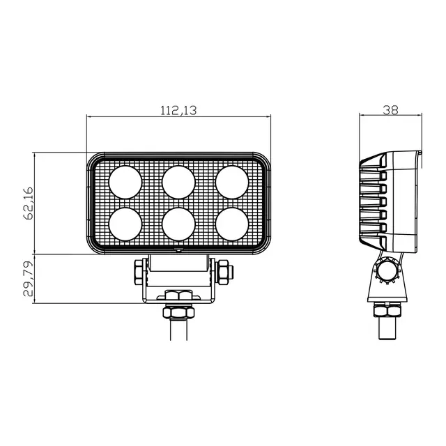 1852M Dekkslys Spot LED 9W 