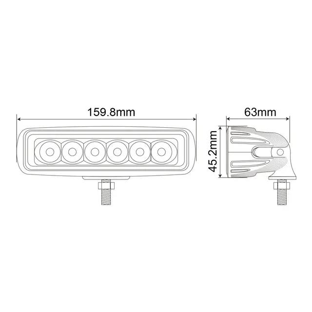 1852M Dekkslys Flom LED 9W 
