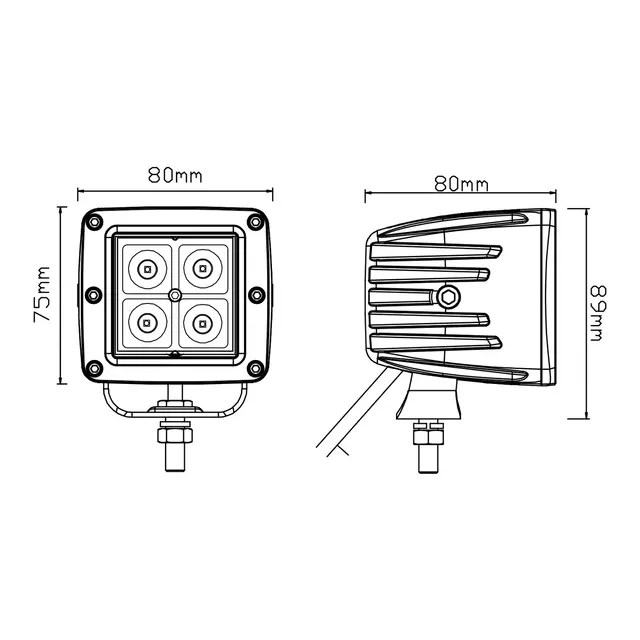 1852M Dekkslys Flom LED 12W 80 x 75 x 82 mm 
