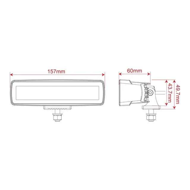 1852M Dekkslys Flom LED 30W 157 x 44 x 60 mm 