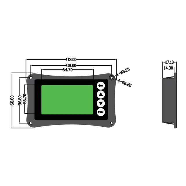 Batterimonitor Smart med Lux LCD display Bluetooth - 500A (maks) 