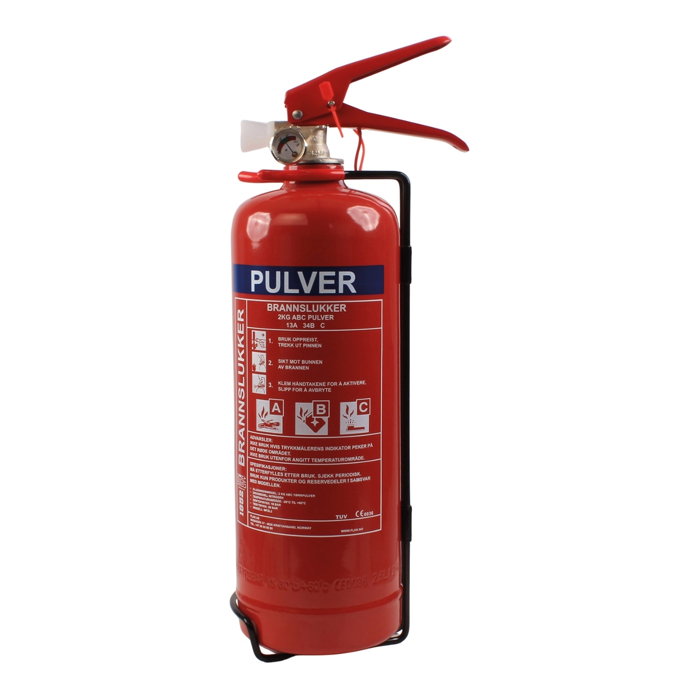 1852M Brannslukker pulver ABC 6kg - 43A 233B C