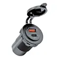 1852M USB Ladeuttak - innfelling 12/24V USB-A: 36W / USB-C: 60W