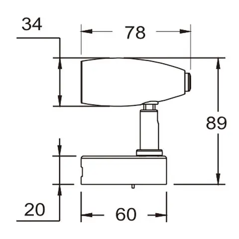 1852M Rana LED-lampe m/bryter 12V/24V m/USB kontakt 