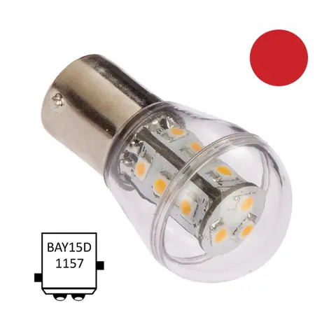 NAUTICLED LED lanternep&#230;re Bay15D R&#248;d 1,2W - Babord