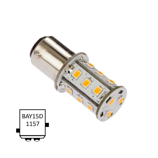 NAUTICLED lanternepære Bay15D kaldhvit 2,4W 