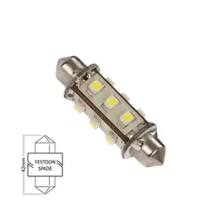 NAUTICLED LED festoon med lysvinkel varmhvit, lengde 42mm