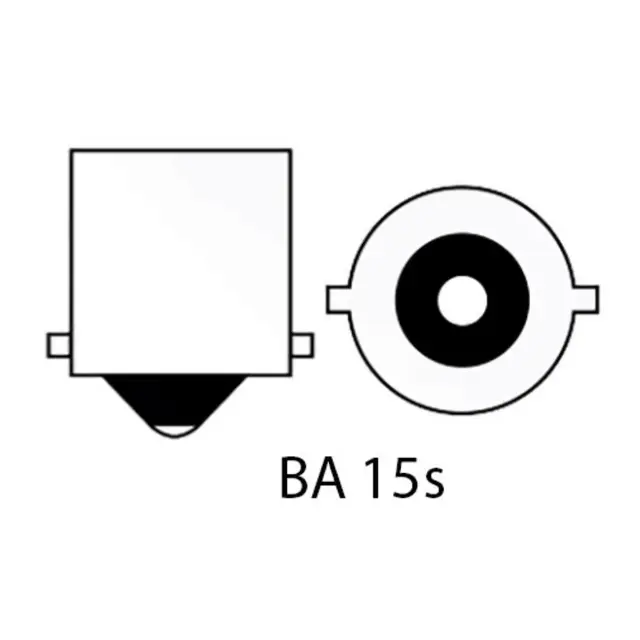 1852M LED Pære m/kuppel 12/24V - 2pk BA15S - Varmhvit - 140 lumen 