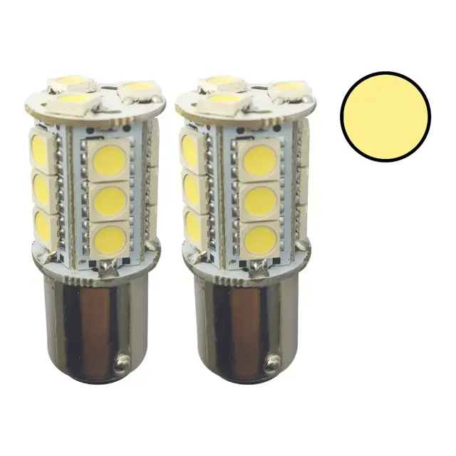 1852M LED Lanternepære 12/24V - 2pk BAY15D - Varmhvit - 250 lum 