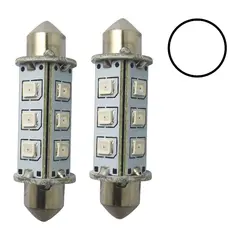 1852M LED Lanternep&#230;re 12/24V, 2-pk Festoon 42 - Kaldhvit - 120 lum