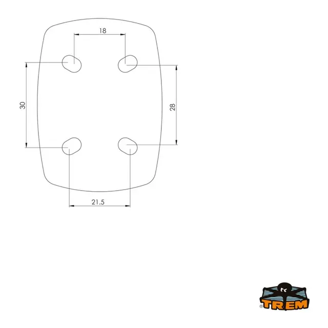 TREM Mini Star Lanterne - Styrbord Hvit - 43 x 61 x 34 mm 