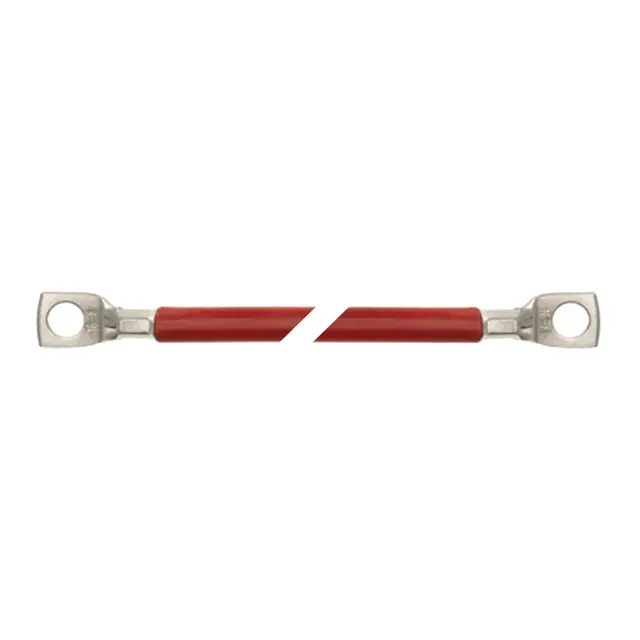 Batterikabel 50mm² - 1,4m rød- Ø6mm kabelsko 