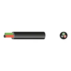 kabel Fortinnet rund 3x1,5 mm2 30 Meter