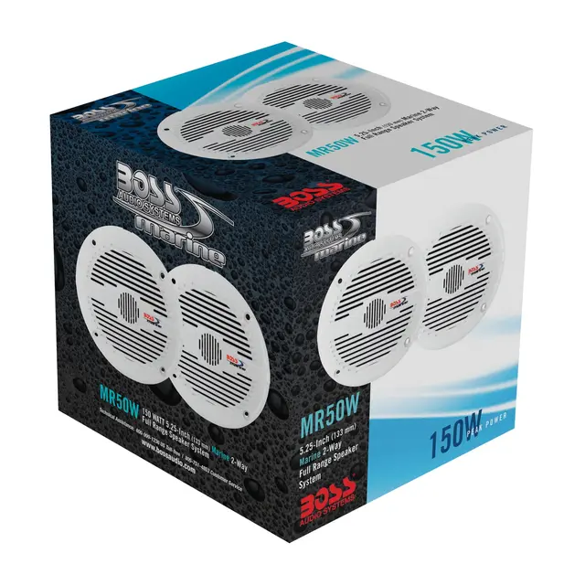 BOSS Høyttalere MR50W 5,25" 150W Hvit - Sett med 2 stk. 