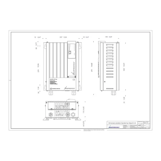 MASTERVOLT Mass Gi 3.5 Skilletrafo 