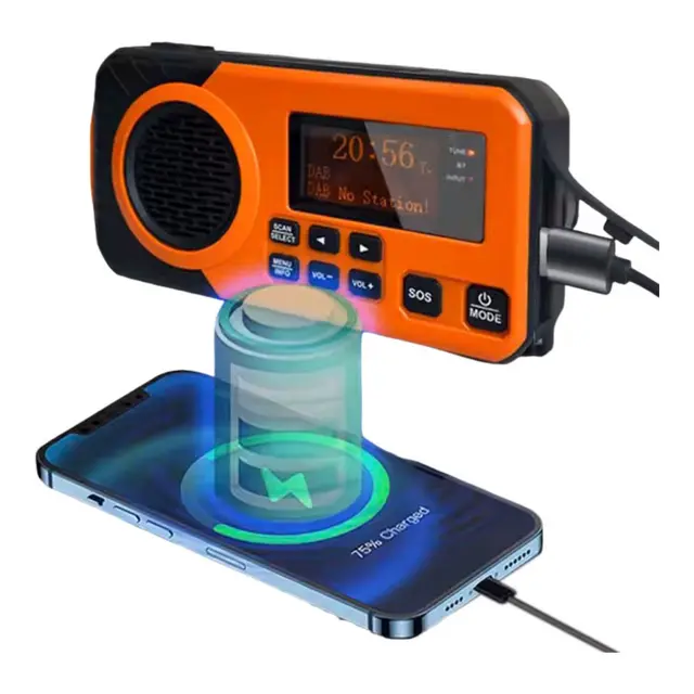 Nødradio Dab+ FM Sveiv og solcellepanel 