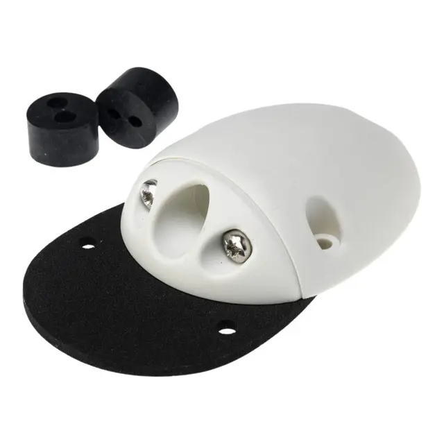 Kabelgjennomføring vanntett 90° Hvit - 6mm for 2 kabler 