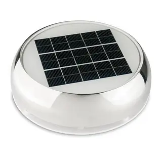 MARINCO Solcelleventilator, syrefast &#216;3&quot; m/batteri