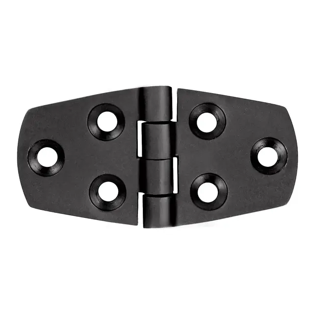 1852M Hengsel 76 x 39 mm syrefast sort 